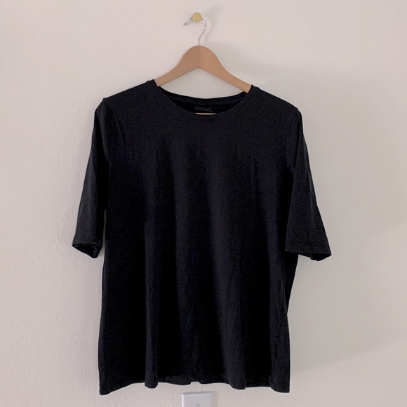 Who What Wear Black Tee - Picture 1 of 6